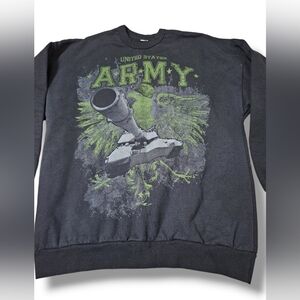 Vintage 90s Soffe United States Army Crewneck Sweater Pullover Front‎ Graphic